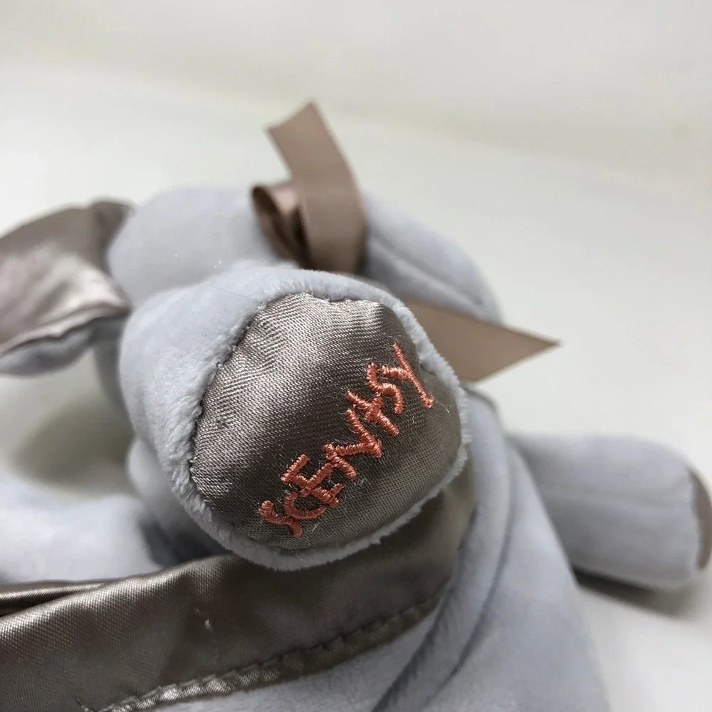 Scentsy Buddy Elephant Lovey Plush Gray Satin‎ Trim Star Nunu Scented Soother